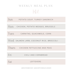 10/24 Meal Plan and Process